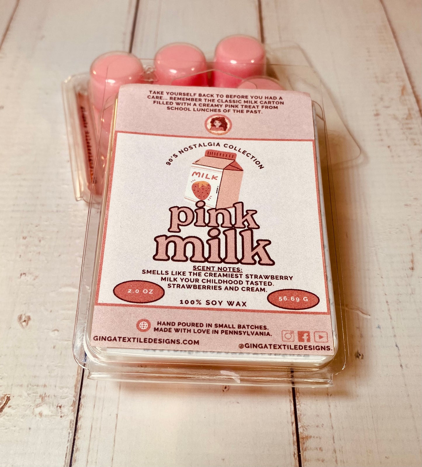 90's Nostalgia Pink Milk Wax Melt