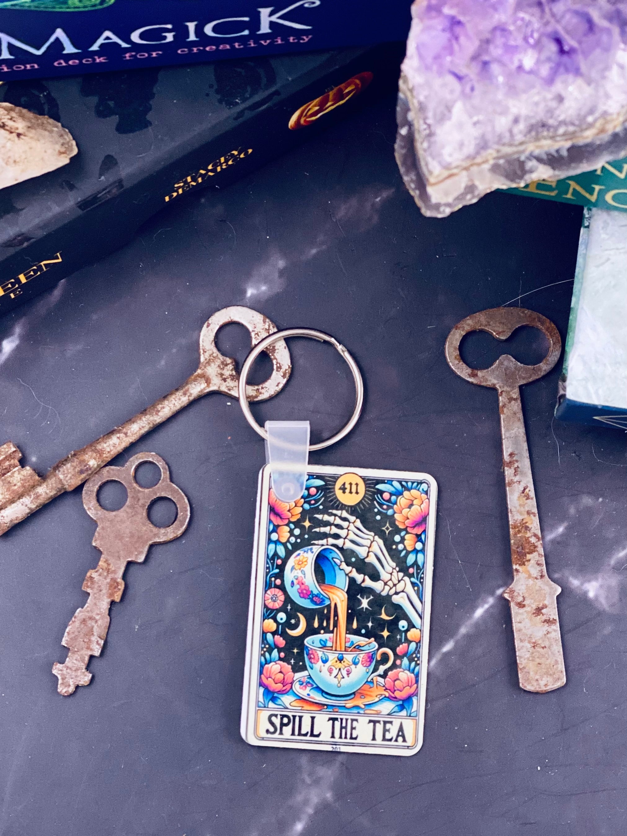 Spill the Tea Keychain