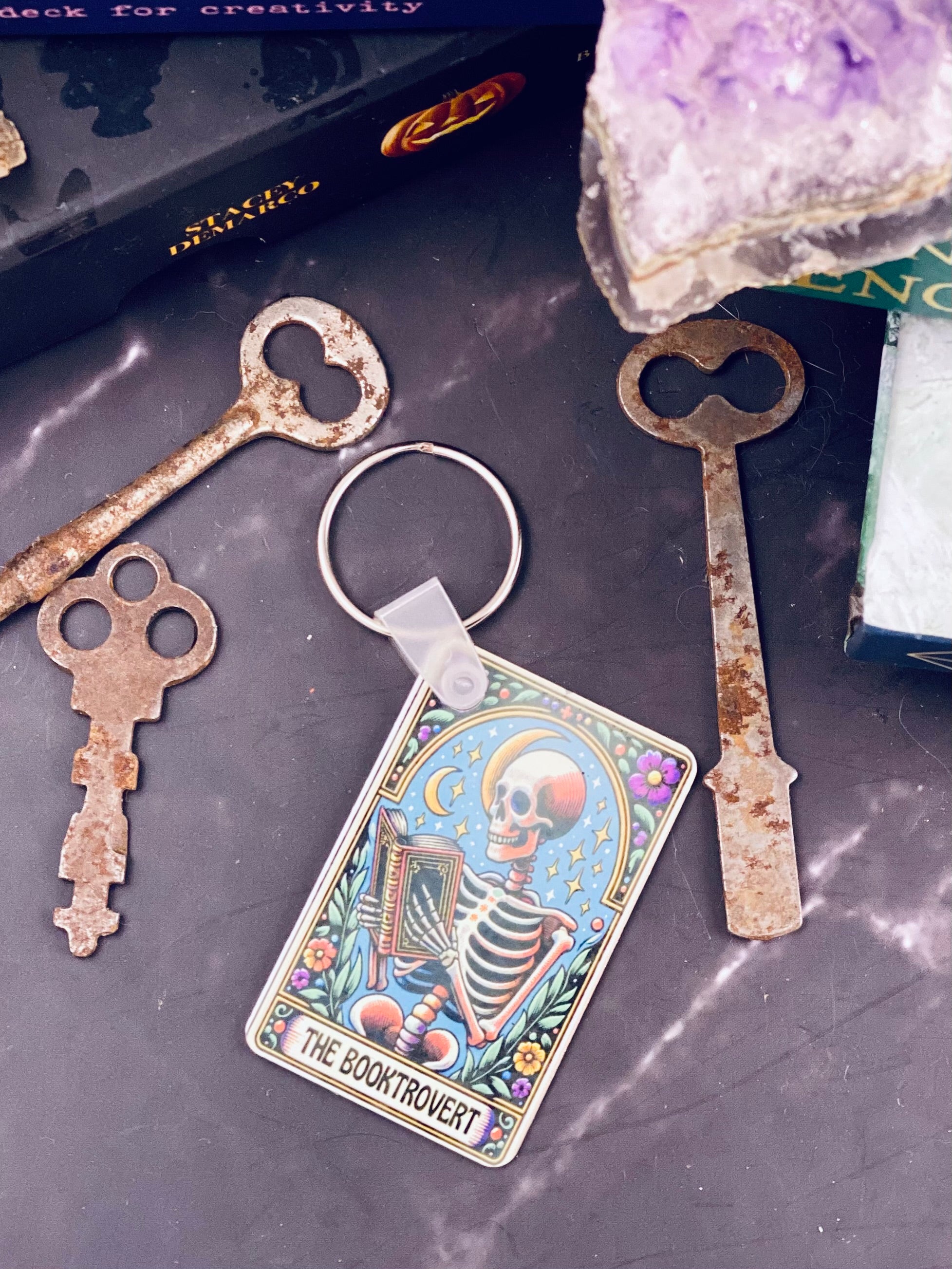 Booktrovert Keychain
