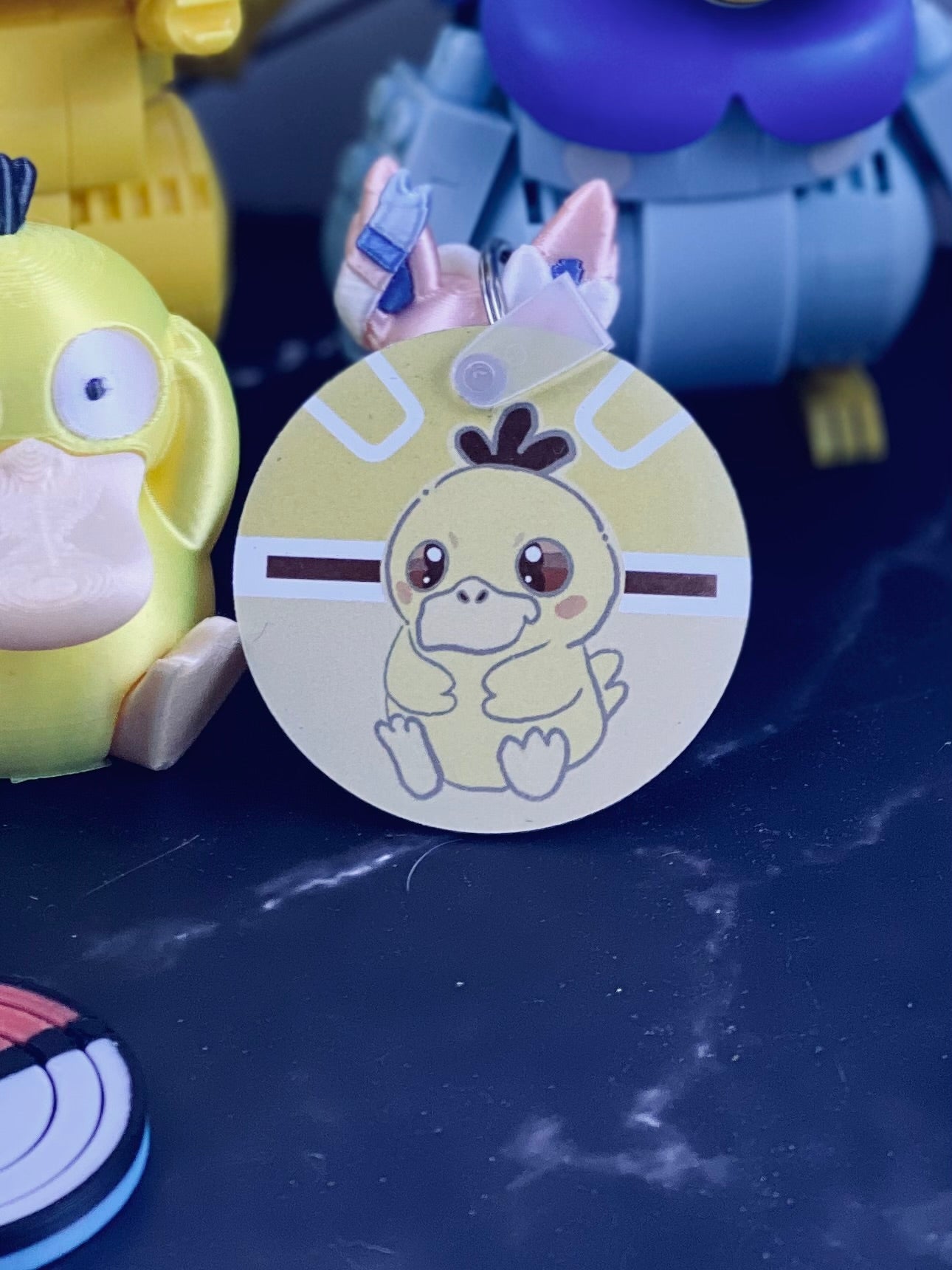 Psyduck fanart Keychain