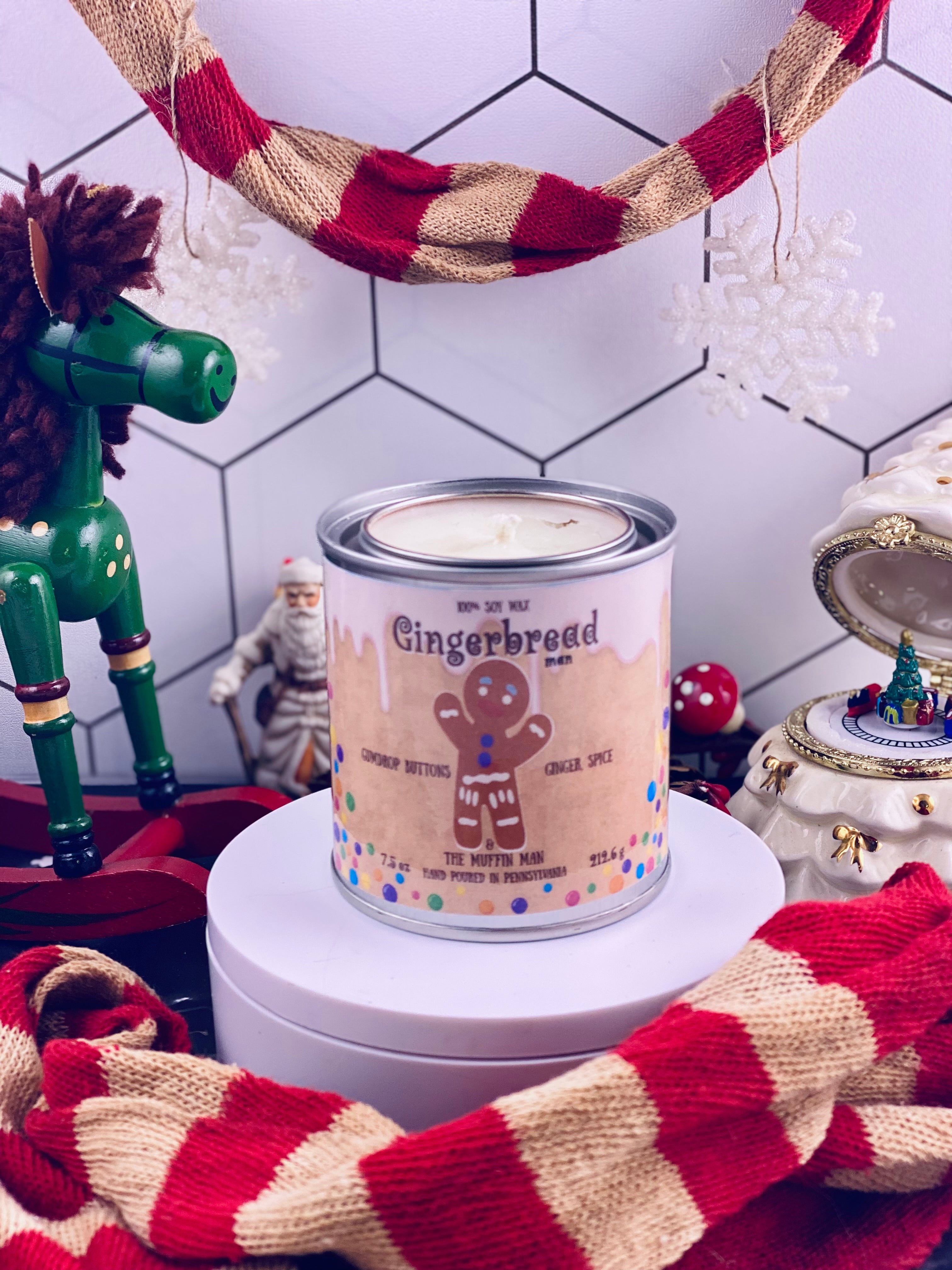 Gingerbread Man Candle (Tin)