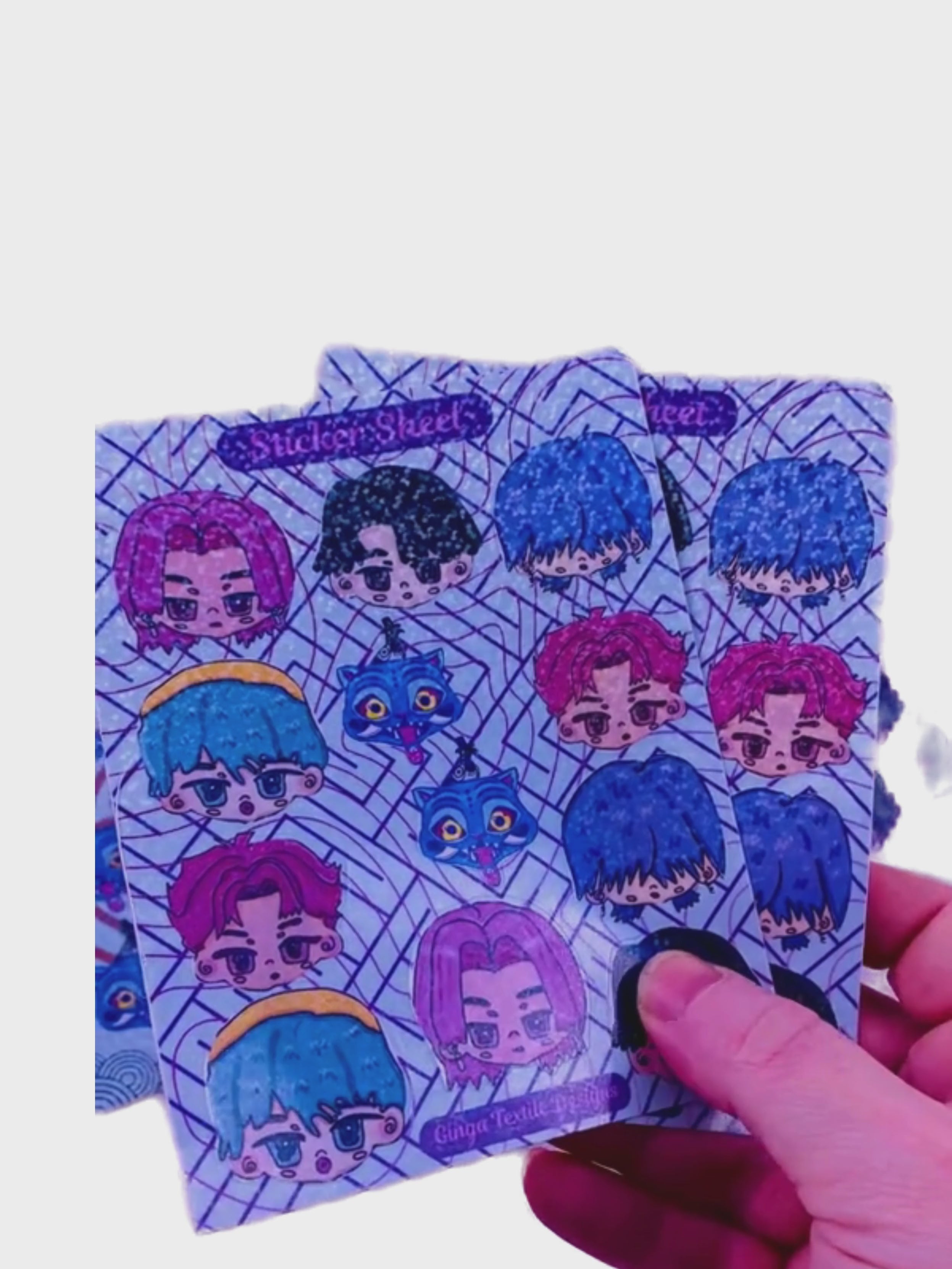 Load video: Saja boys Sticker Sheet