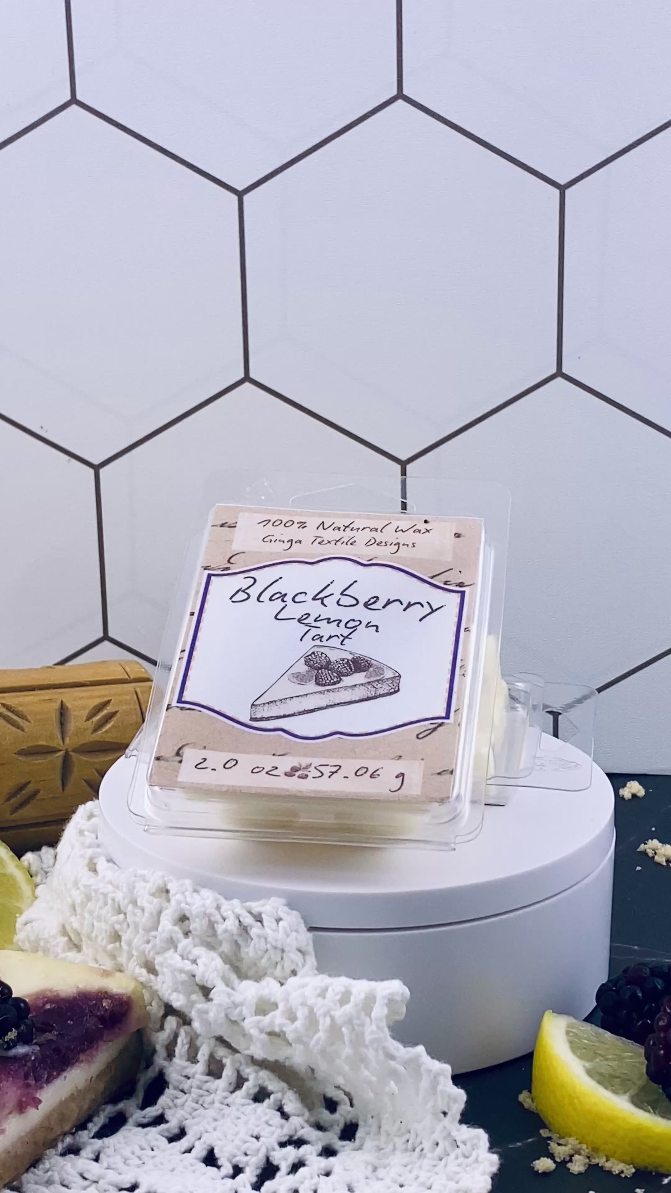 Load video: Blackberry Lemon Tart Wax melt